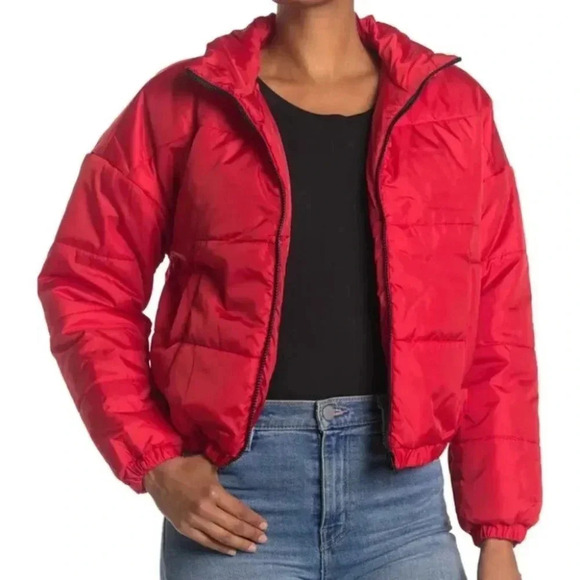 Abound Red Puffer  Jacket - Picture 1 of 11